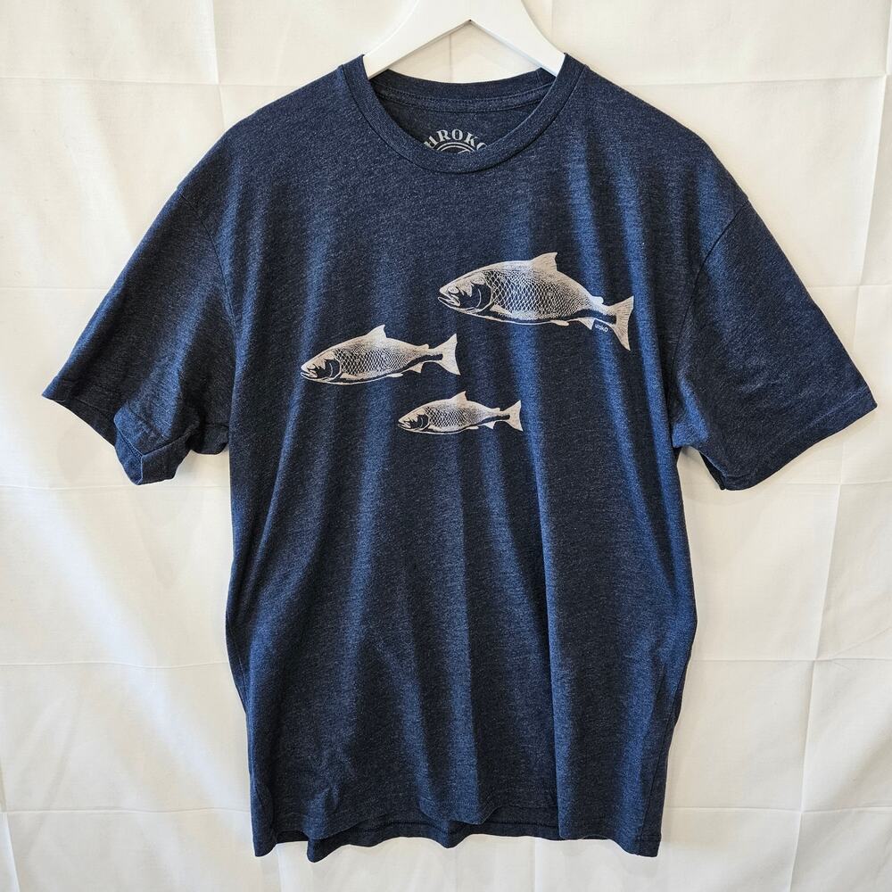 Uroko Men's Fishing Fish Short Sleeve Shirt Size XL